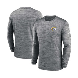 Mens Anthracite Los Angeles Rams Velocity Long Sleeve T-shirt