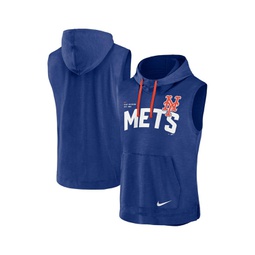 Mens Royal New York Mets Athletic Sleeveless Hooded T-shirt