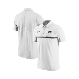 Mens White Michigan Wolverines Coaches Performance Polo Shirt
