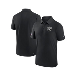 Mens Black Las Vegas Raiders Sideline Coaches Performance Polo Shirt