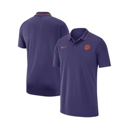 Mens Purple Clemson Tigers 2023 Coaches Performance Polo Shirt