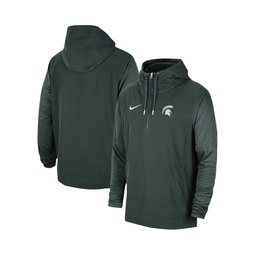 Mens Green Michigan State Spartans 2023 Coach Half-Zip Hooded Jacket