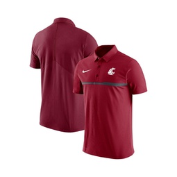 Mens Crimson Washington State Cougars 2023 Coaches Performance Polo Shirt