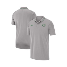 Mens Gray Oregon Ducks 2023 Coaches Performance Polo Shirt