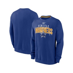Mens Royal Seattle Mariners Cooperstown Collection Team Shout Out Pullover Sweatshirt