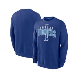 Mens Royal Brooklyn Dodgers Cooperstown Collection Team Shout Out Pullover Sweatshirt