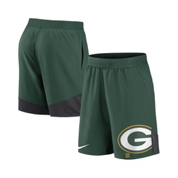 Mens Green Green Bay Packers Stretch Performance Shorts