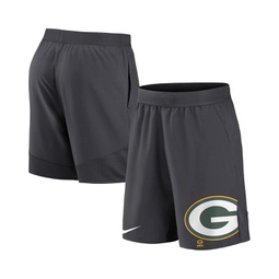 Mens Anthracite Green Bay Packers Stretch Performance Shorts