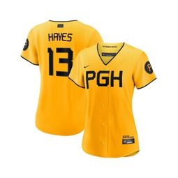 Womens KeBryan Hayes Gold Pittsburgh Pirates 2023 City Connect Replica Player Jersey