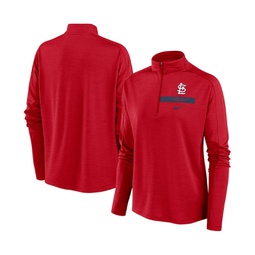 Womens Red St. Louis Cardinals Primetime Local Touch Pacer Quarter-Zip Top