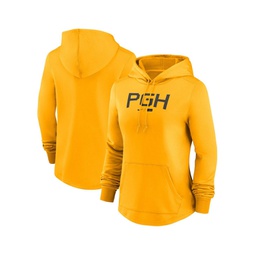 Womens Gold Pittsburgh Pirates 2023 City Connect Pregame Performance Pullover Hoodie
