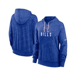 Womens Royal Buffalo Bills Plus Size Gym Vintage-Like Pullover Hoodie