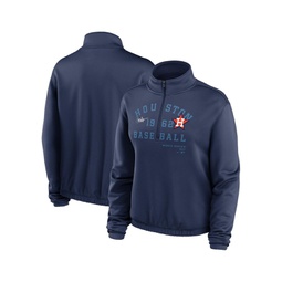 Womens Navy Houston Astros Rewind Splice Half-Zip Sweatshirt