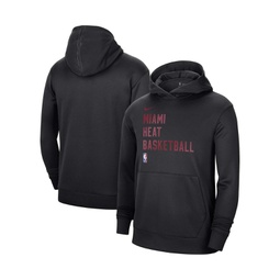 Mens and Womens Black Miami Heat 2023/24 Performance Spotlight On-Court Practice Pullover Hoodie