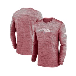 Mens Cardinal Arizona Cardinals Sideline Team Velocity Performance Long Sleeve T-shirt