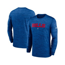 Mens Royal Buffalo Bills Sideline Team Velocity Performance Long Sleeve T-shirt