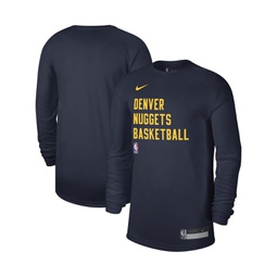 Mens and Womens Navy Denver Nuggets 2023 Legend On-Court Practice long sleeve