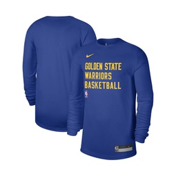 Mens and Womens Royal Golden State Warriors 2023/24 Legend On-Court Practice Long Sleeve T-shirt