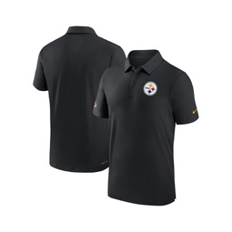 Mens Black Pittsburgh Steelers Sideline Coaches Performance Polo Shirt