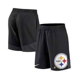 Mens Black Pittsburgh Steelers Stretch Performance Shorts