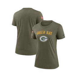 Womens Olive Green Bay Packers 2022 Salute To Service Legend T-shirt
