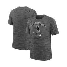Big Boys Charcoal Chicago White Sox Authentic Collection Practice Velocity Space-Dye Performance T-shirt