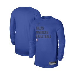 Mens and Womens Blue Dallas Mavericks 2023/24 Legend On-Court Practice Long Sleeve T-shirt