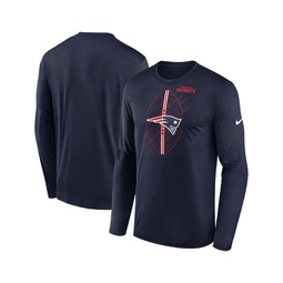 Mens Navy New England Patriots Legend Icon Long Sleeve T-shirt
