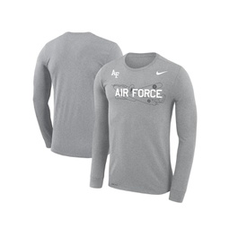 Mens Heather Gray Air Force Falcons Rivalry Plane Legend Performance T-shirt