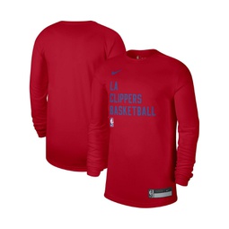 Mens and Womens Red LA Clippers 2023 Legend On-Court Practice long sleeve