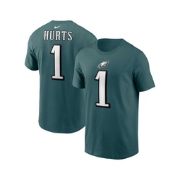 Mens Jalen Hurts Midnight Green Philadelphia Eagles Player Name and Number T-shirt