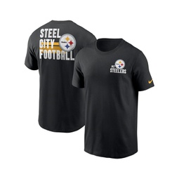 Mens Black Pittsburgh Steelers Blitz Essential T-shirt