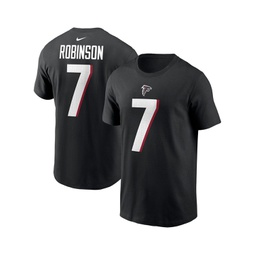 Mens Bijan Robinson Black Atlanta Falcons 2023 NFL Draft First Round Pick Player Name and Number T-shirt