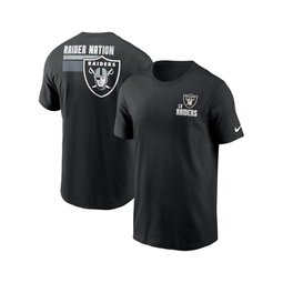 Mens Black Las Vegas Raiders Blitz Essential T-shirt