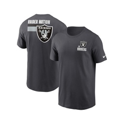 Mens Anthracite Las Vegas Raiders Blitz Essential T-shirt