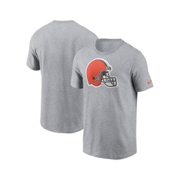 Mens Gray Cleveland Browns Logo Essential T-shirt