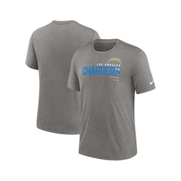 Mens Heather Charcoal Los Angeles Chargers Team Tri-Blend T-shirt