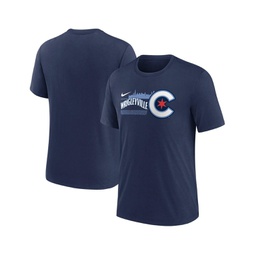 Mens Navy Chicago Cubs City Connect Tri-Blend T-shirt