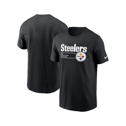 Mens Black Pittsburgh Steelers Division Essential T-shirt