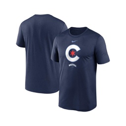 Mens Navy Chicago Cubs City Connect Logo T-shirt