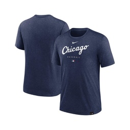 Mens Heather Navy Chicago White Sox Authentic Collection Early Work Tri-Blend Performance T-shirt