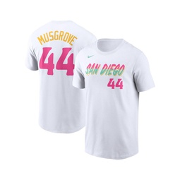Mens Joe Musgrove White San Diego Padres City Connect Name and Number T-shirt
