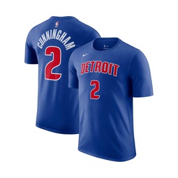Mens Cade Cunningham Blue Detroit Pistons Icon 2022/23 Name and Number Performance T-shirt