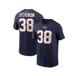 Mens Rhamondre Stevenson Navy New England Patriots Player Name and Number T-shirt