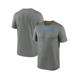 Mens Heather Gray Los Angeles Chargers Sideline Legend Performance T-shirt