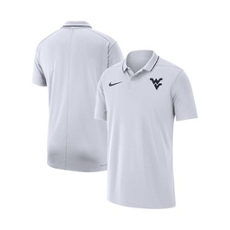 Mens White West Virginia Mountaineers Coaches Performance Polo Shirt