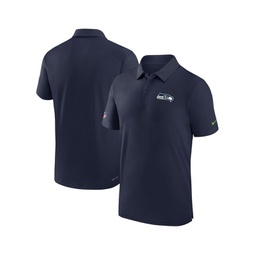Mens College Navy Seattle Seahawks Sideline Coaches Performance Polo Shirt