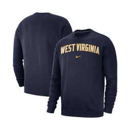 Mens Navy West Virginia Mountaineers Club Fleece Sweatshirt