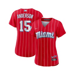 Womens Brian Anderson Red Miami Marlins City Connect Replica Player Jersey