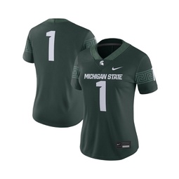 Womens #1 Green Michigan State Spartans Football Game Jersey